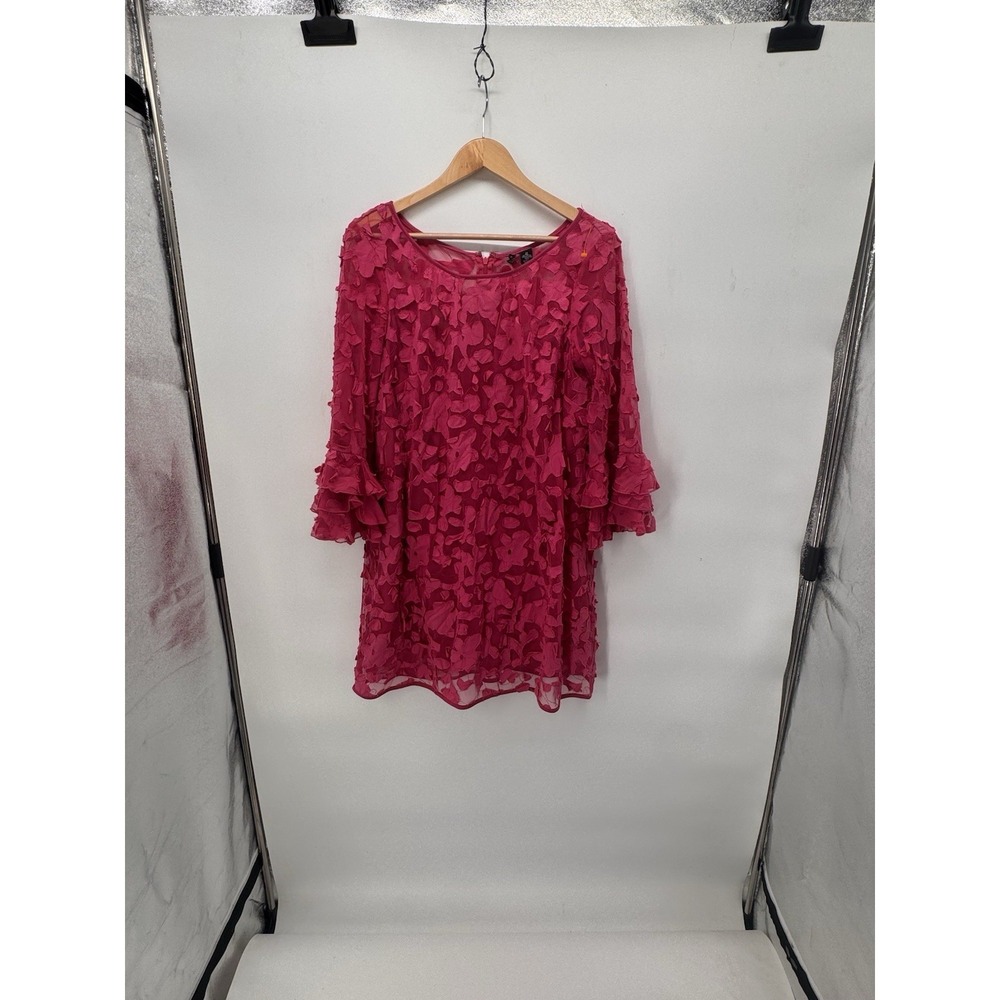 New Direction Pink Lacy Floral Dress Size 14 Cottage Core Boho Whismy Bell Sleep